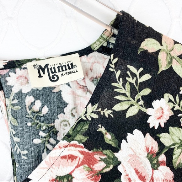 Show Me Your MuMu Courtney Loves Roses Floral Shift Dress Balloon Sleeves XS - Picture 7 of 8